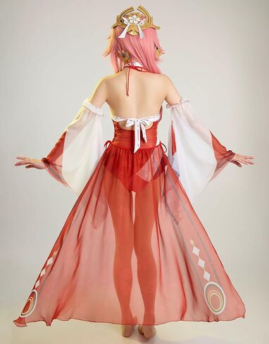 haikyuu المرأة الرسن قطعة واحدة ملابس السباحة الجانب الدانتيل يصل شاطئ ثوب السباحة مع تنورة الشيفون in Kuwait