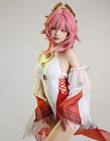 haikyuu المرأة الرسن قطعة واحدة ملابس السباحة الجانب الدانتيل يصل شاطئ ثوب السباحة مع تنورة الشيفون in Kuwait