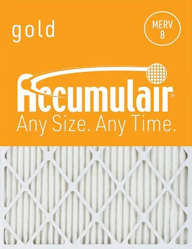 Accumulair Gold 19x21x1 (18.5x20.5) فلتر هواء/فلتر فرن MERV 8 (عبوة من قطعتين) in Kuwait