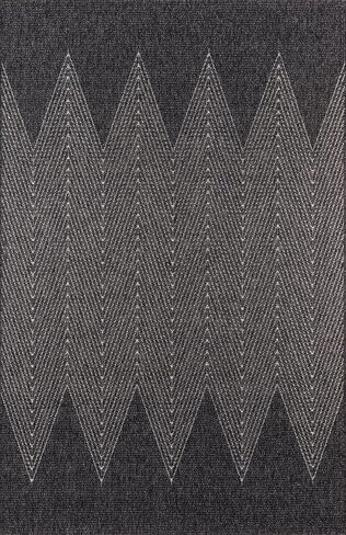 Momeni Rugs Como Contemporary Geometric Indoor Outdoor Area Rug, 7'10" x 10'10", Charcoal in Saudi Arabia