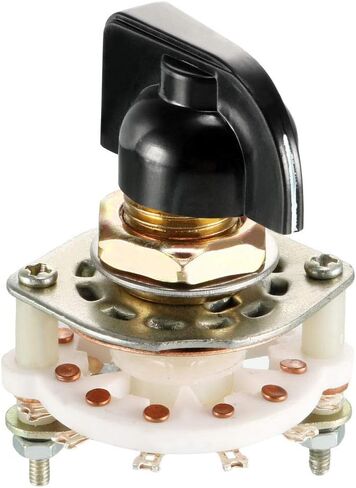 uxcell 1P7T 1 Pole 7 Throw Single Deck Band Channel Rotary Switch Selector with Black Plastic Knob in Saudi Arabia