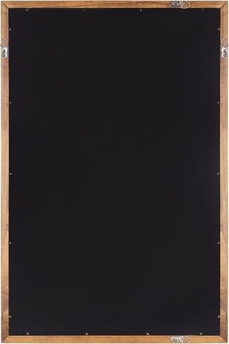 Kate and Laurel Hatherleigh Modern Farmhouse Rectangle Wooden Wall Mirror, 24 x 36, Rustic Brown, Decorative Wood Rectangular Mirror for Use in Bathroom, Entryway, or Bedroom in Saudi Arabia