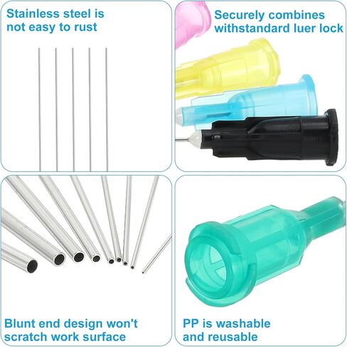 PATIKIL Blunt Tip Dispensing Needles 2 Inch, 25 Pcs 15G Industrial Liquid Dispenser Needle with Lure Lock for Refilling Liquid Inks Adhesive Glue in Saudi Arabia