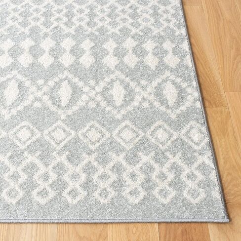 SAFAVIEH Tulum Collection Runner Rug - 2' x 8', Ivory & Grey, Moroccan Boho Distressed Design, Non-Shedding & Easy Care, Ideal for High Traffic Areas in Living Room, Bedroom (TUL240A) in Saudi Arabia