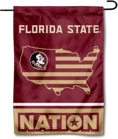 Florida State Seminoles Garden Flag with USA Stars and Stripes Nation in Saudi Arabia