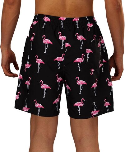 Mens Swim Trunks with Compression Liner 5" in Inseam Swimwear Quick Dry Beach Shorts 2 in 1 Bathing Suit in Saudi Arabia
