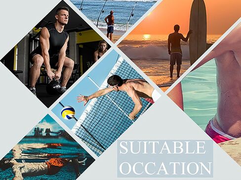 Mens Swim Trunks with Compression Liner 5" in Inseam Swimwear Quick Dry Beach Shorts 2 in 1 Bathing Suit in Saudi Arabia