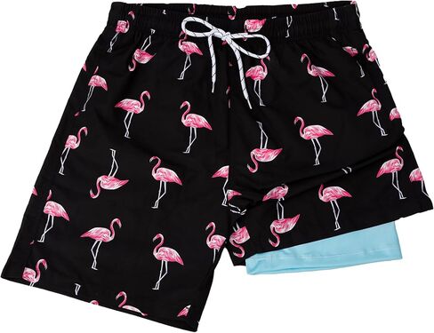 Mens Swim Trunks with Compression Liner 5" in Inseam Swimwear Quick Dry Beach Shorts 2 in 1 Bathing Suit in Saudi Arabia