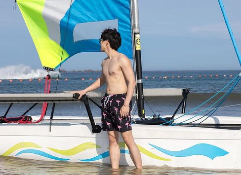 Mens Swim Trunks with Compression Liner 5" in Inseam Swimwear Quick Dry Beach Shorts 2 in 1 Bathing Suit in Saudi Arabia