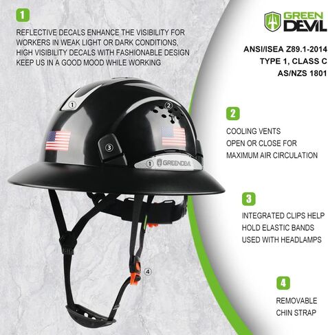 Full Brim Hard Hat Vented Construction Safety Helmet OSHA Approved Cascos De Construccion Work Hardhats with Cooling Towel for Men&Women 6 Point Adjustable Ratchet Suspension in Saudi Arabia