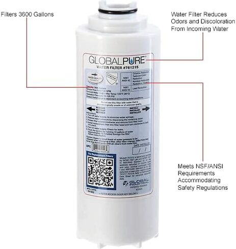 فلتر مياه بديل عالمي صناعي عالمي، متوافق مع مرشحات نافورة المياه Elkay 51300C، 3 عبوات in Kuwait