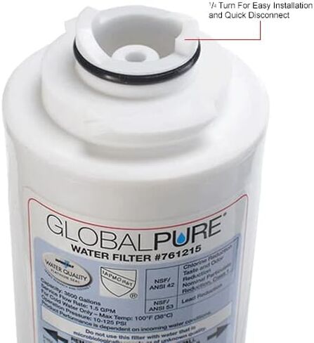 فلتر مياه بديل عالمي صناعي عالمي، متوافق مع مرشحات نافورة المياه Elkay 51300C، 3 عبوات in Kuwait