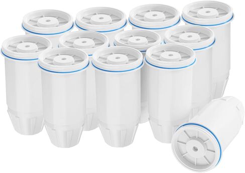 ZR-001 Replacement Water Filters for Pitchers and Dispensers Fit for ZR-001 ZR-017 ZR-004 ZD-013 ZS-008, 6 Stage Filtration System for Remove Lead, Chlorine, Fluoride, PFOA/PFOS,TDS -Pack of 12 in Saudi Arabia