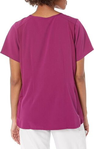 WonderWink women's Uni Moss Grn Simply Soft 3Pkt Scrub Shrt, Wine, Large in Saudi Arabia