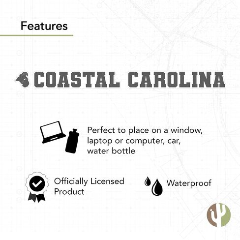 Desert Cactus Coastal Carolina University Chanticleers CCU CINO Name Logo Vinyl Decal Laptop Water Bottle Car Scrapbook (15 Inch Sticker) in Saudi Arabia