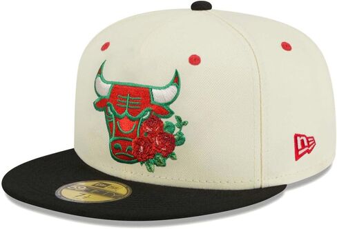 New Era Chicago Bulls 59FIFTY 6X NBA Finals Champions Patch Fitted Cap, Hat in Saudi Arabia