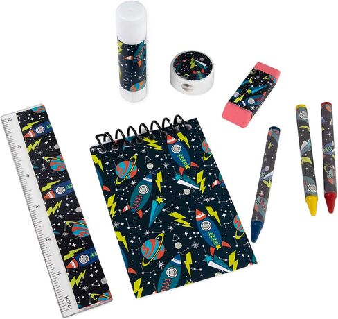 حقائب ظهر مدرسية للأولاد من تريل ميكر مع لوازم مدرسية للأطفال متضمنة | مجموعة حقيبة ظهر ومستلزمات مدرسية 9 في 1 للأولاد (مركبات صاروخية توربو) in Kuwait