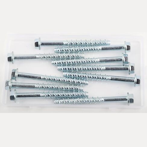 20 قطعة من المراسي اللولبية الأسمنتية ذات الحافة السداسية، قطر 1/4 بوصة × 1-1/4 بوصة الطول، مسامير أسمنتية مشقوقة ذات شفة سداسية، مراسي حلزونية عالية القوة للخرسانة شديدة التحمل. in Kuwait