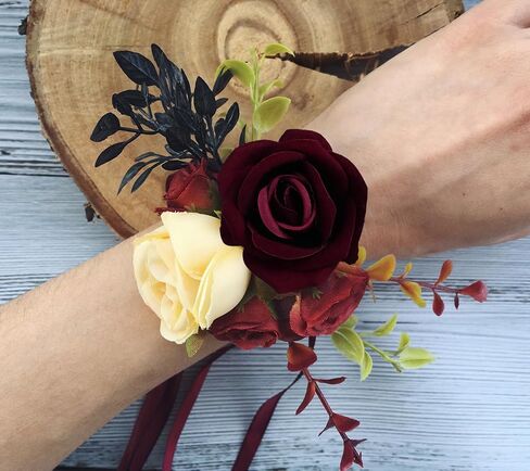 25PCS Artificial Roses Velvet Roses Artificial Flowers Real Look Silk Flowers with Stems for DIY Wedding Party Baby Shower Home Decoration(Burgundy) in Saudi Arabia