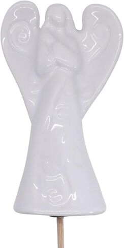 Ceramic Angel Decorative Plant Ornament | Plant Stake in Flower Pot or Vase | Spiritual Garden Decoration | Great Christian Gift for Mother's Day, Easter, and Christmas in Saudi Arabia
