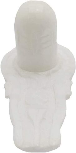 Galaxie Karmaa White Marble Shiva Lingam Shiv Ling Stone Idol Murti Statue Adiyogi for Home Decor Pooja in Saudi Arabia