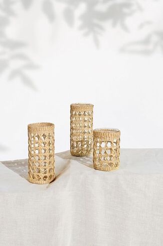 حامل شموع Ling's Moment Wicker لديكور المنزل وديكورات طاولات الزفاف in Kuwait