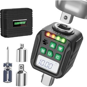 Digital Torque Wrench Adapter Set 1/2" Drive,Electric Wrenches,Snap on Digital Inch Pound Torque Wrench,1/4",3/8" Torque Adapter for Car,Motorcycle & Automotive (12.54-250.8 ft-lb/17-340 Nm)
