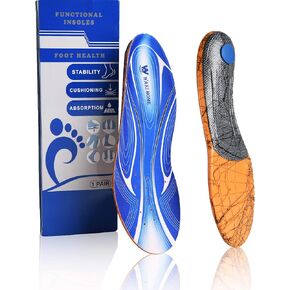 Orthotics Insoles/Inserts/Pads with Arch Supports for Flat Feet,Plantar Fasciitis,Feet Pain,Pronation,Heel Pain for Men and Women Shoes