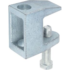 8 PCS Malle I Beam Clamp, 1-3/8 inches(35mm) Wide Mouth Malleable Cast Iron Universal Beam Clamp, Fit 1/2"(14mm) Diameter Threaded Rod C-Type Beam Clamps, Max Load 220lb