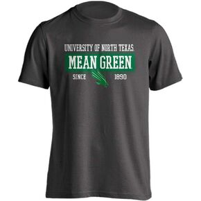 North Texas Mean Green Bar Mascot Established Short Sleeve T-Shirt