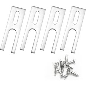 4PCS 2mm 8 notches Adjustable Bracket Barn Door Bottom Floor Guide Flush Bottom