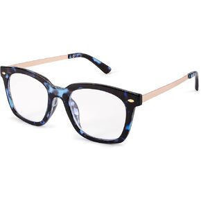 FEISEDY Reading Glasses, Blue Light Blocking, Square Oversized Glasses for Women and Men, B4096