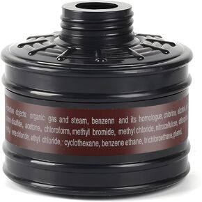 40mm Gas Mask Filters, Single Gas Mask Filter for Gas Mask, 40mm Activated Carbon Filter Against Vapors, Dust, Paint, Spray, Welding