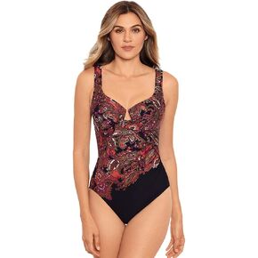Miraclesuit Women's Swimwear Kashmir Enchant Tummy Control Underwire Bra One Piece Swimsuit