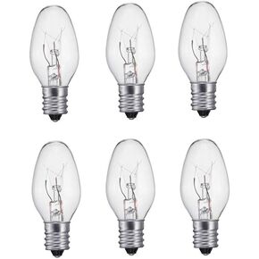 Night Light Bulb Replacement Clear Bulbs 120V - 6PC