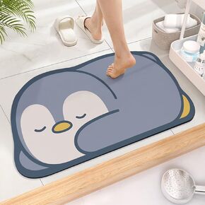 Super Absorbent Bath Floor Mat,Cute Cartoon Bathroom Shower Entrance Anti-slip, Household Toilet Quick-drying Cushions , (40x60cm, Panda)