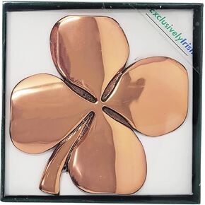 Exclusively Irish Shamrock Wall Hanging Brass Polished | Satin Nickel Ireland Celtic Home Décor 4.5" x 4.5" (Copper, 4.5" x 4.5") in Kuwait