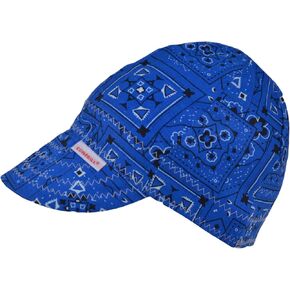 Comeaux Caps Reversible Welding Cap Blue Bandana Size 7