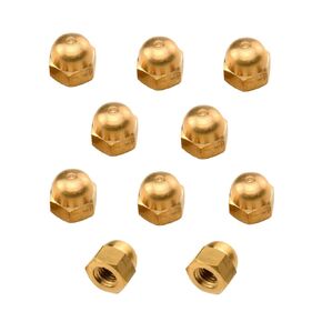 10 Pcs M5 - Hex Cap Nuts,Hexagon Cap Nut,Brass Hex Decoration Cap Nuts,for Screw Bolts,Mechanical Equipment, Electronic Equipment, Furniture Decoration