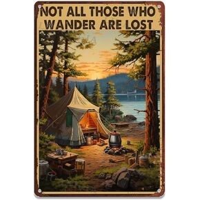 Vintage Metal Tin Signs Not All Those Who Wander Are Lost For Home Cave Garage Bar Wall Decoration 8.00"x12.00"