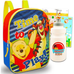 Disney Mini Backpack - Winnie the Pooh Backpack Bundle, Water Bottle, Stickers, More | Winnie the Pooh Backpack Small