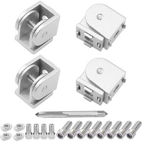 4 Sets 2020 Series Aluminum Extrusion Profile Zinc Alloy Flexible Pivot Joint Connector for 3D Printer Accessories with Screws Threading Tap