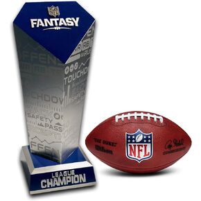 2020 NFL Officially Licensed Fantasy Football Trophy, Silver/Blue, Large (FFLTPHY-40020) in Kuwait