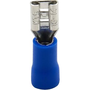 Baomain Female Quick Disconnects 3/16'' FDD 2-187 Vinyl Insulated Double Crimp 16-14 AWG 0.8 X 4.80 mm Pack of 200