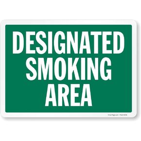 SmartSign "Designated Smoking Area" Label | 10" x 14" Laminated Vinyl