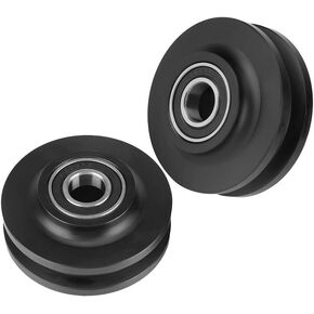2Pcs Sliding Barn Door Wheel Heavy Duty Cabinet Window Pulley Roller Hardware Smoothy Quiet Sliding Door Track Perfect for DIY Barn Door