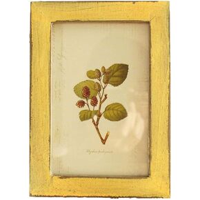 4x6 Inch Rustic Picture Frames - Farmhouse distressed frames 100% Reclaimed Wood Photo Frames for Tabletop or Wall Mounting - Vertical & Horizontal - Home Office Gallery Decor - Yellow