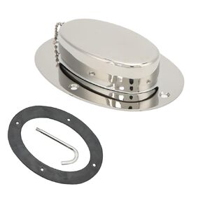 FLEXMAN Stainless Steel Chain Deck Pipe with Rubber Gasket, 6.X4.47in Base 4.3X2.31in Hole Marine Yacht Accessories for Storing Anchor Chains or Ropes Below Decks