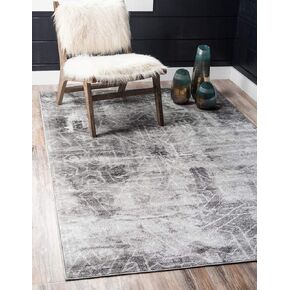 Unique Loom Sofia Collection Area Rug - Rainier (8' x 10' Rectangle, Dark Gray/ Gray)