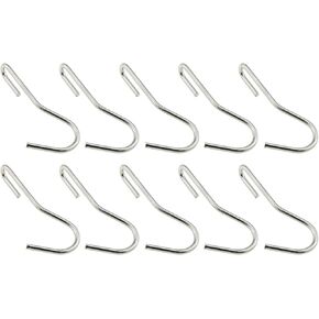 10PCS Heavy Duty Hook Silver 90 Degree Twisted Angle Pot Holder Stainless Steel Hook Suitable for Hanging Kitchen Utensils Towel Gardening Tool and Clothing